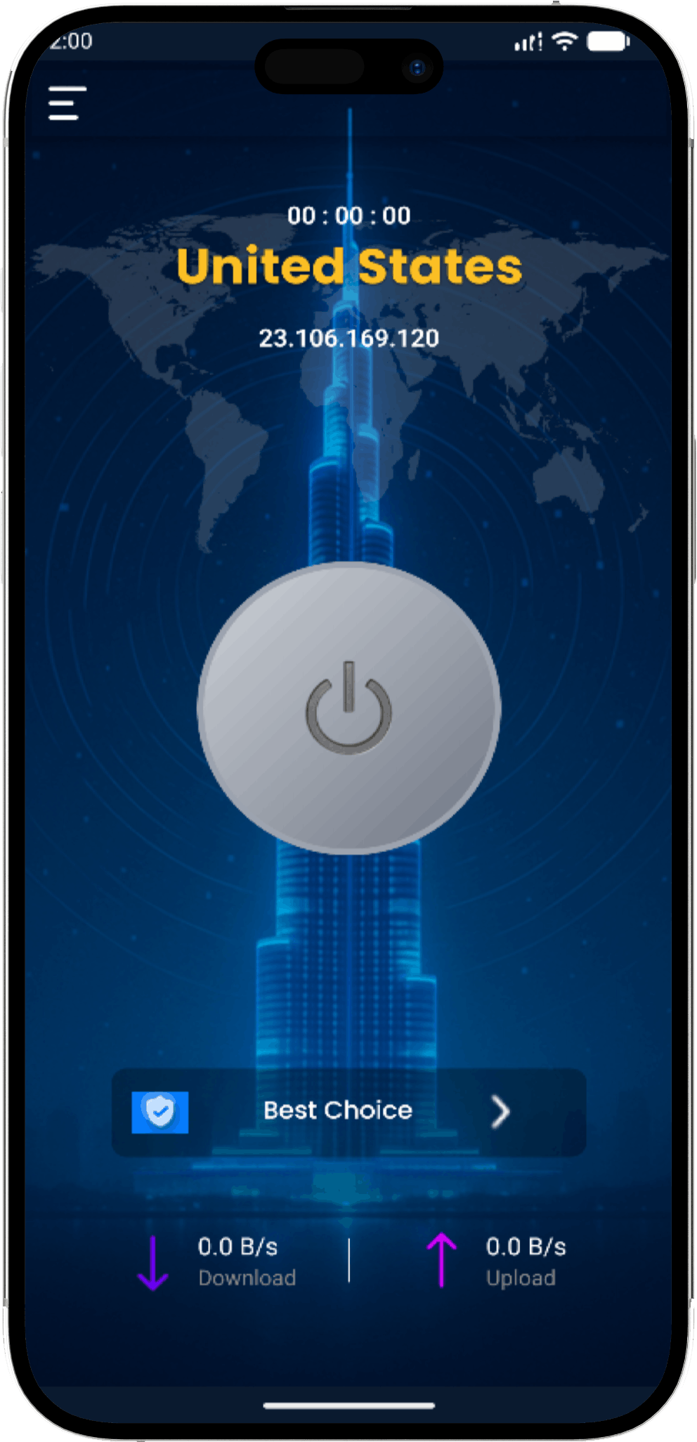 BurjVPN — one tap to connect